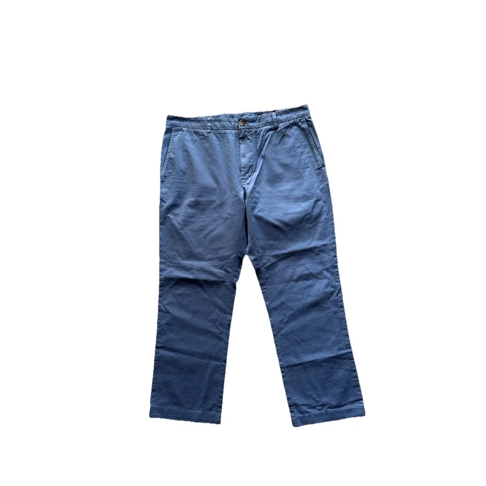 Vineyard Vines Pants‎ Mens 36x30 Light Blue Cotton Blend Breaker Pant Flat Front